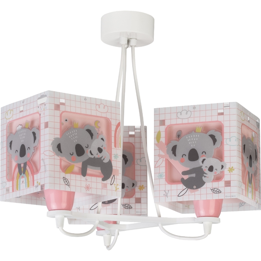 Dalber 63267S - Candelabro de criança KOALA 3xE27/60W/230V