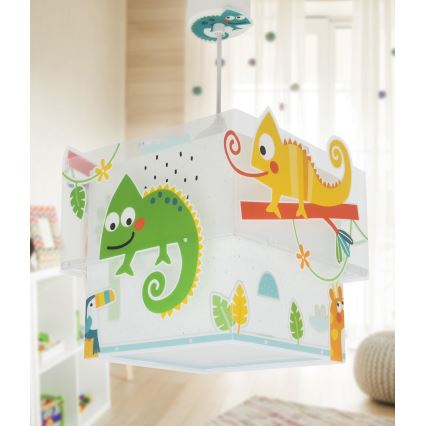 Dalber 63312 - Candelabro de criança HAPPY JUNGLE 1xE27/15W/230V