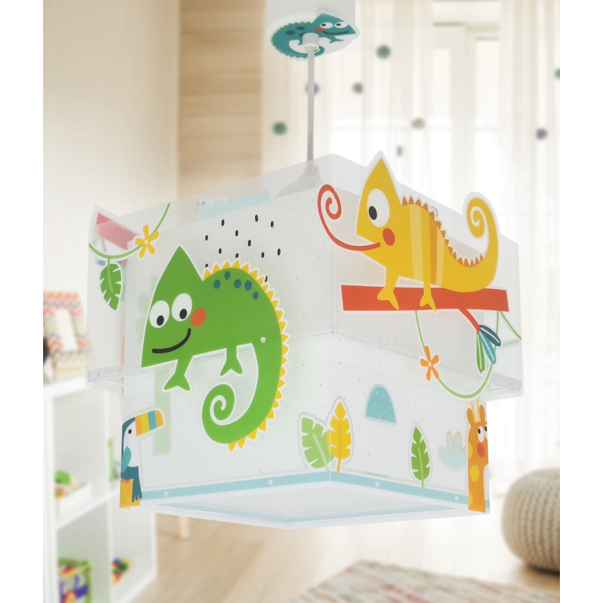 Dalber 63312 - Candelabro de criança HAPPY JUNGLE 1xE27/15W/230V