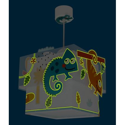 Dalber 63312 - Candelabro de criança HAPPY JUNGLE 1xE27/15W/230V