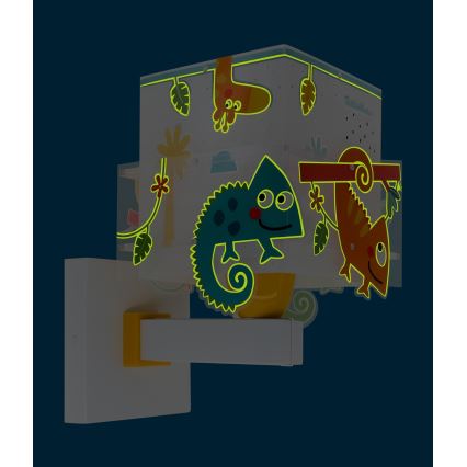Dalber 63319 - Iluminação de parede de criança HAPPY JUNGLE 1xE27/15W/230V