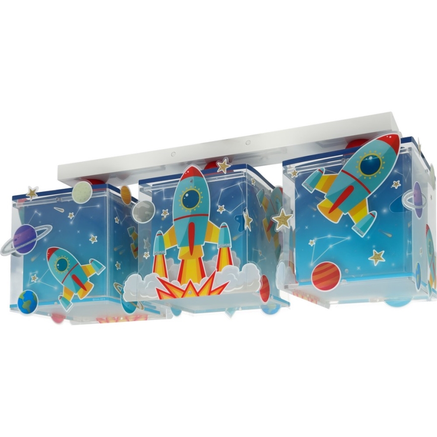 Dalber 63353 - Iluminação de teto de criança ROCKET 3xE27/15W/230V