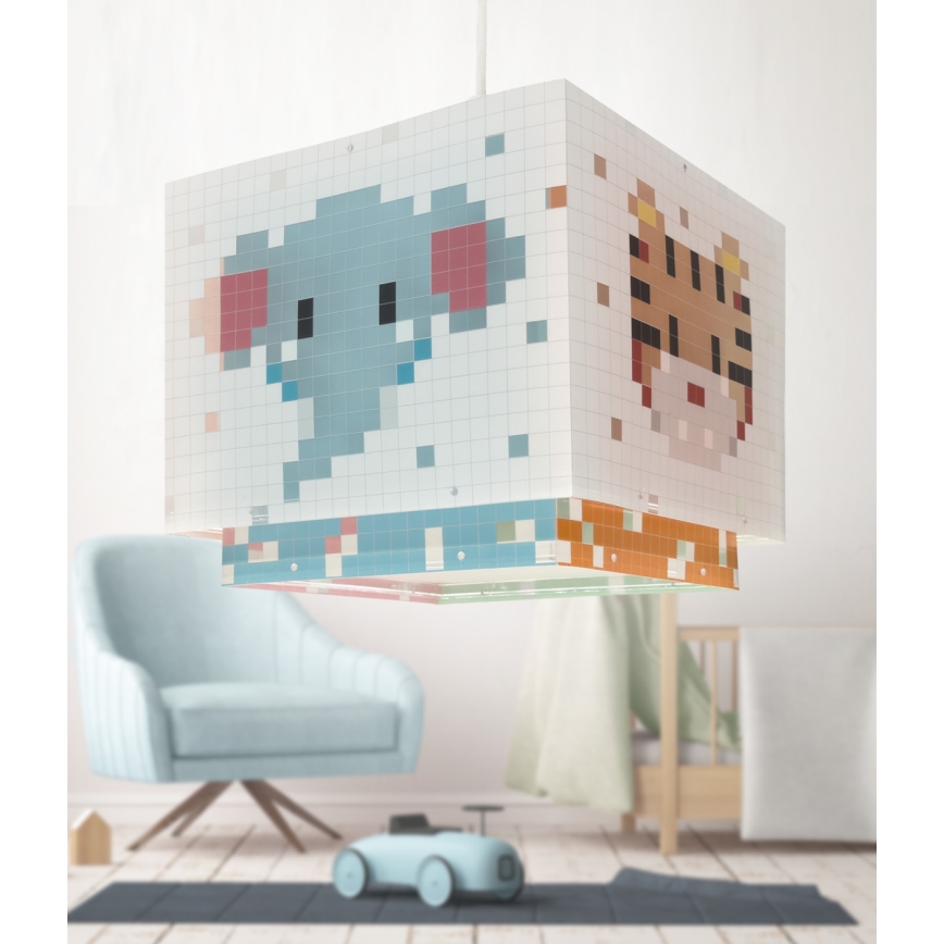 Dalber 63372 - Candeeiro de criança LITTLE PIXEL 1xE27/15W/230V