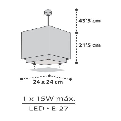 Dalber 63372 - Candeeiro de criança LITTLE PIXEL 1xE27/15W/230V