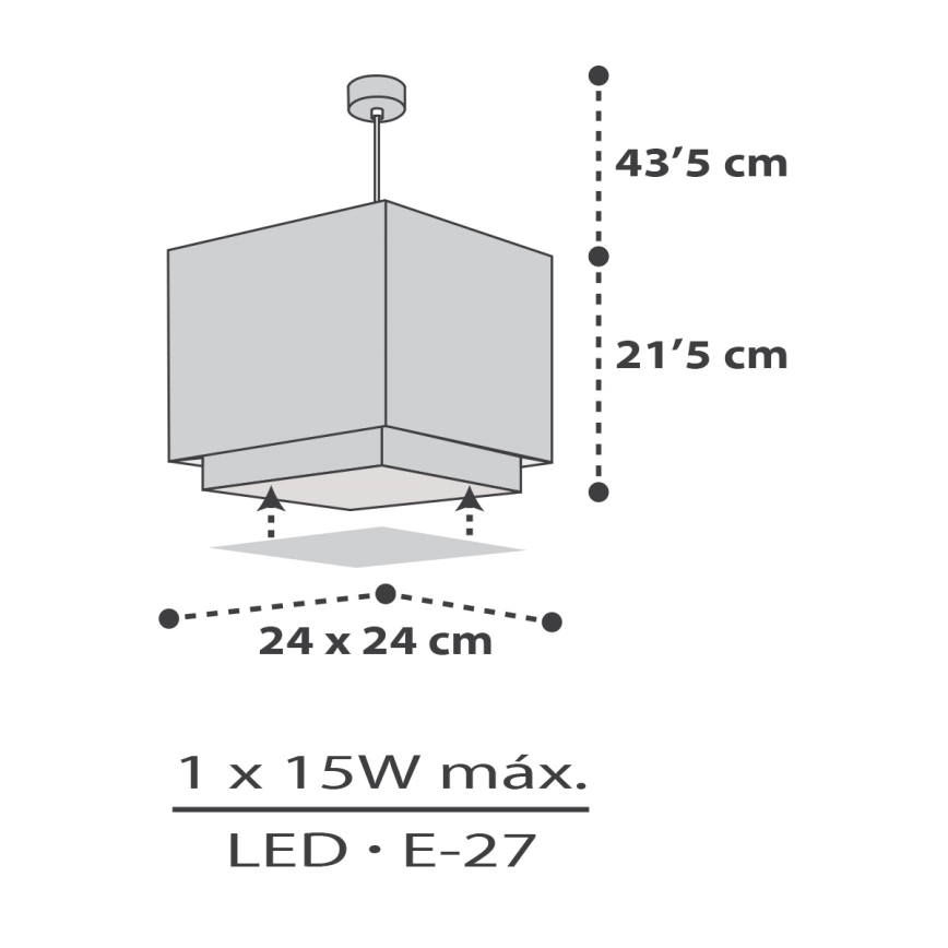 Dalber 63372 - Candeeiro de criança LITTLE PIXEL 1xE27/15W/230V