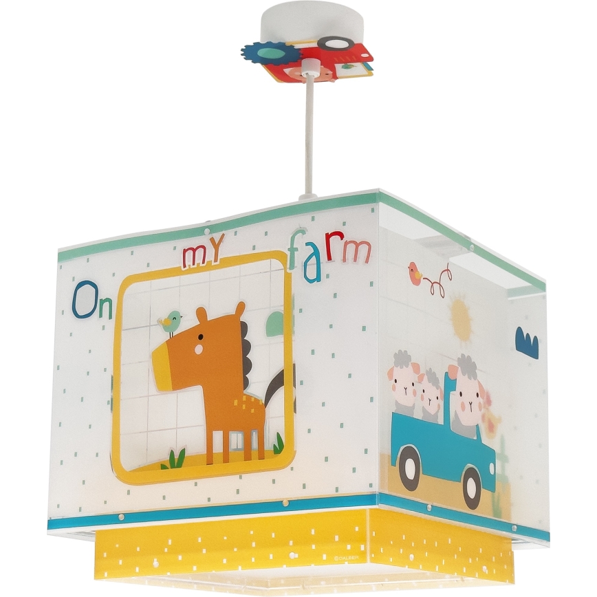 Dalber 63402 - Candelabro de criança MY FARM 1xE27/15W/230V