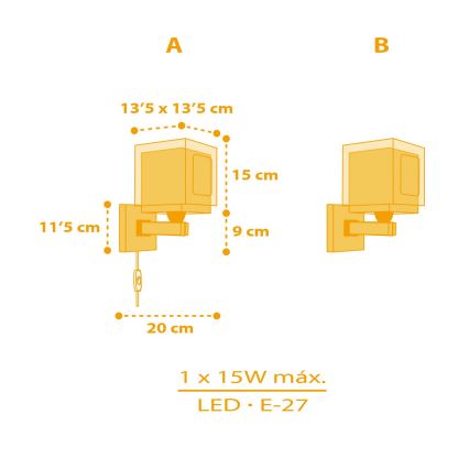 Dalber 63409 - Iluminação de parede de criança MY FARM 1xE27/15W/230V