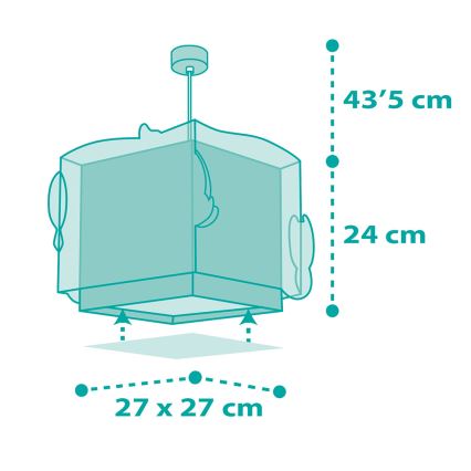 Dalber 63442 - Candelabro de criança MERMAIDS 1xE27/60W/230V