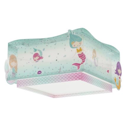 Dalber 63446 - Iluminação de teto de criança MERMAIDS 2xE27/60W/230V