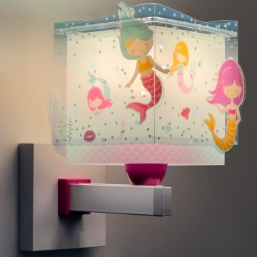 Dalber 63449 - Iluminação de parede de criança MERMAIDS 1xE27/60W/230V