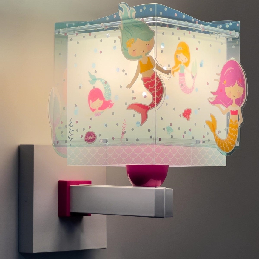 Dalber 63449 - Iluminação de parede de criança MERMAIDS 1xE27/60W/230V