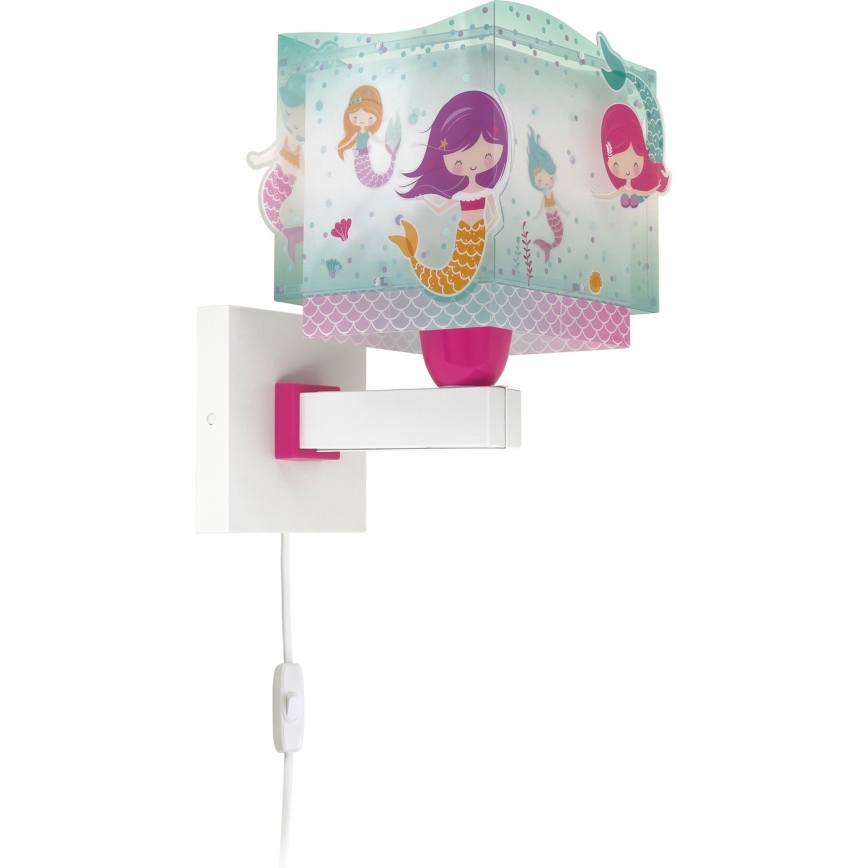 Dalber 63449 - Iluminação de parede de criança MERMAIDS 1xE27/60W/230V