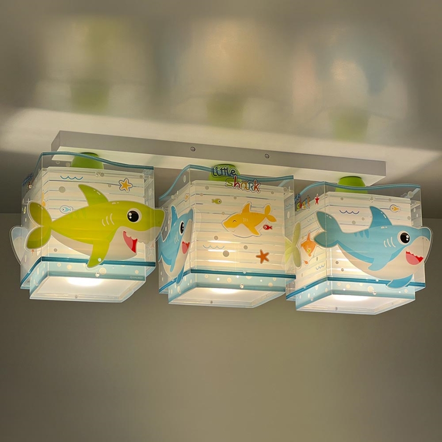Dalber 63473 - Iluminação de teto de criança BABY SHARK 3xE27/60W/230V