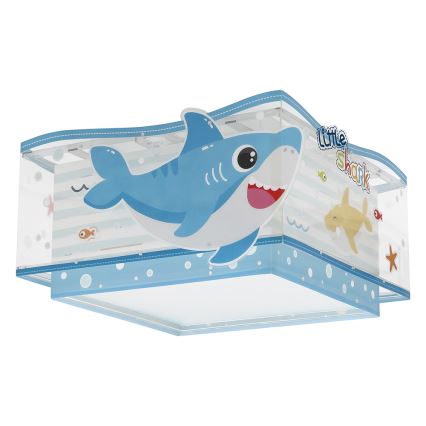 Dalber 63476 - Iluminação de teto de criança BABY SHARK 2xE27/60W/230V