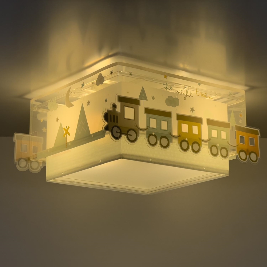 Dalber 63536 - Iluminação de teto de criança TRAIN 2xE27/60W/230V