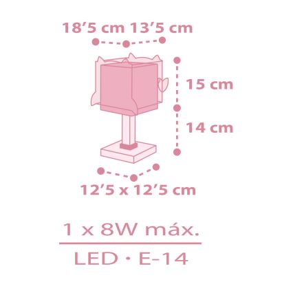 Dalber 64481 -  Candeeiro de criança LITTLE FRIENDS 1xE14/8W/230V