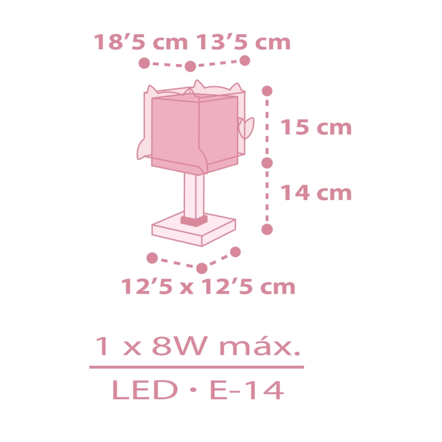 Dalber 64481 -  Candeeiro de criança LITTLE FRIENDS 1xE14/8W/230V