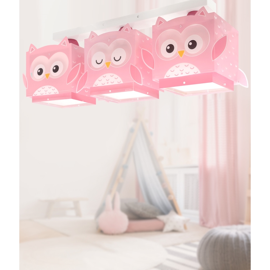 Dalber 64483 - Iluminação de teto de criança LITTLE FRIENDS 3xE27/15W/230V