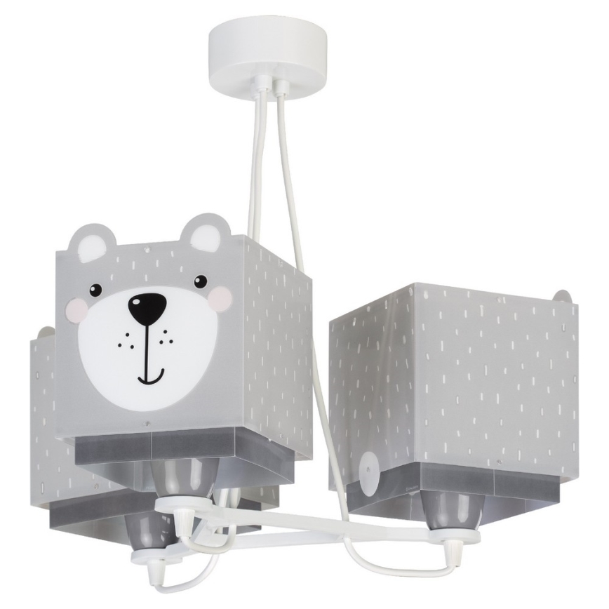 Dalber 64577 - Candelabro de criança LITTLE TEDDY 3xE27/60W/230V