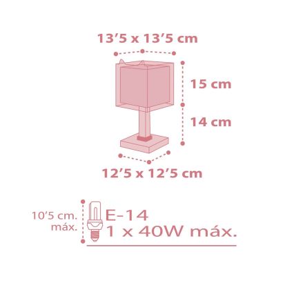 Dalber 64581 - Lâmpada de criança LITTLE FOX 1xE14/40W/230V