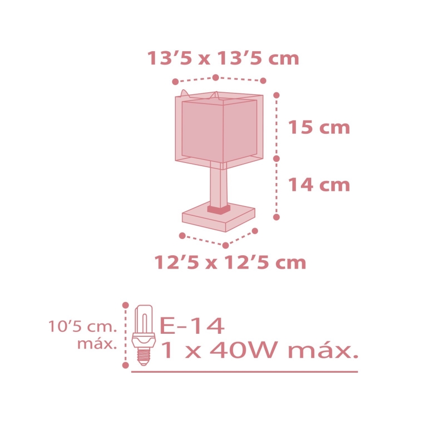 Dalber 64581 - Lâmpada de criança LITTLE FOX 1xE14/40W/230V