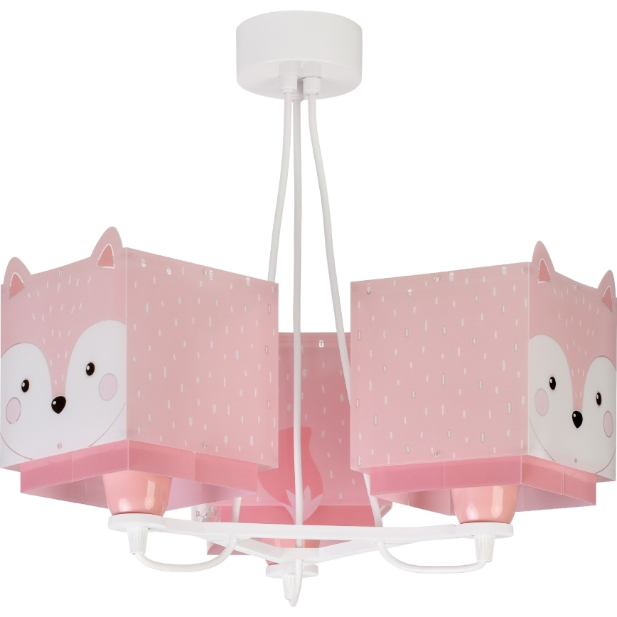 Dalber 64587 - Candelabro de criança LITTLE FOX 3xE27/60W/230V