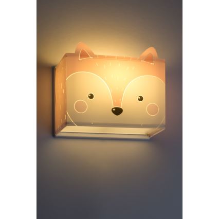 Dalber 64588 - Luz de parede de criança LITTLE FOX 1xE27/60W/230V