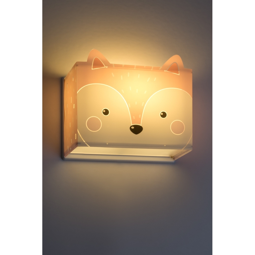 Dalber 64588 - Luz de parede de criança LITTLE FOX 1xE27/60W/230V