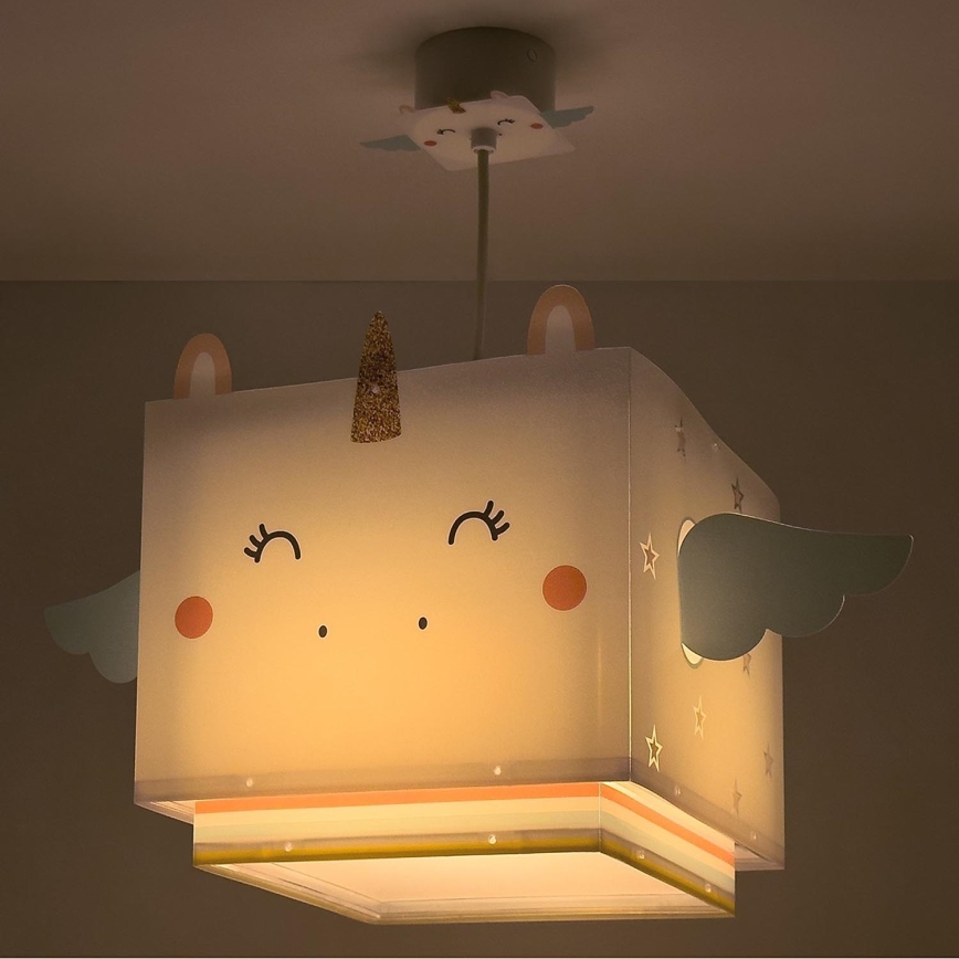Dalber 64592 - Candelabro de criança LITTLE UNICORN 1xE27/15W/230V