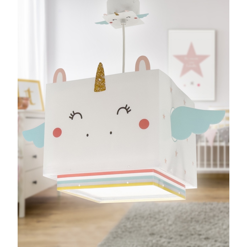 Dalber 64592 - Candelabro de criança LITTLE UNICORN 1xE27/15W/230V