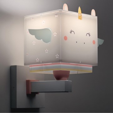 Dalber 64599 - Iluminação de parede de criança LITTLE UNICORN 1xE27/15W/230V