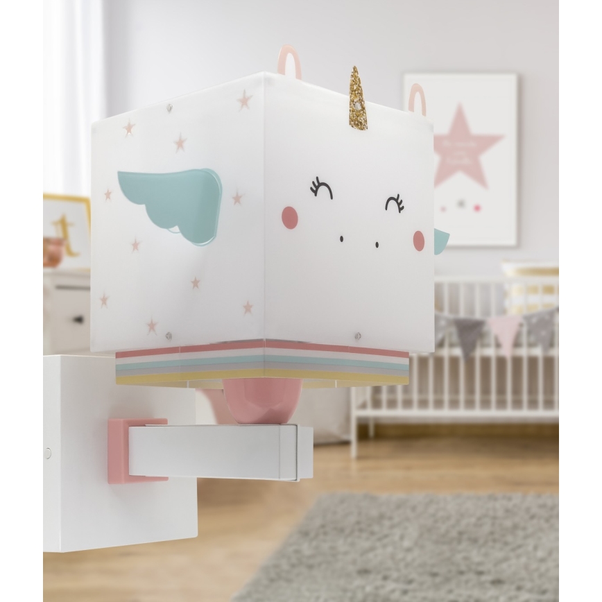 Dalber 64599 - Iluminação de parede de criança LITTLE UNICORN 1xE27/15W/230V