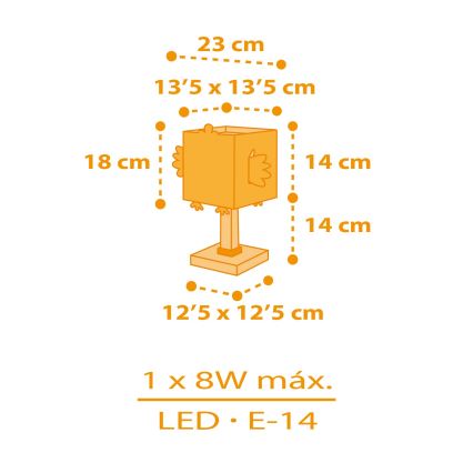 Dalber 64641 - Candeeiro de criança LITTLE CHICKEN 1xE14/8W/230V