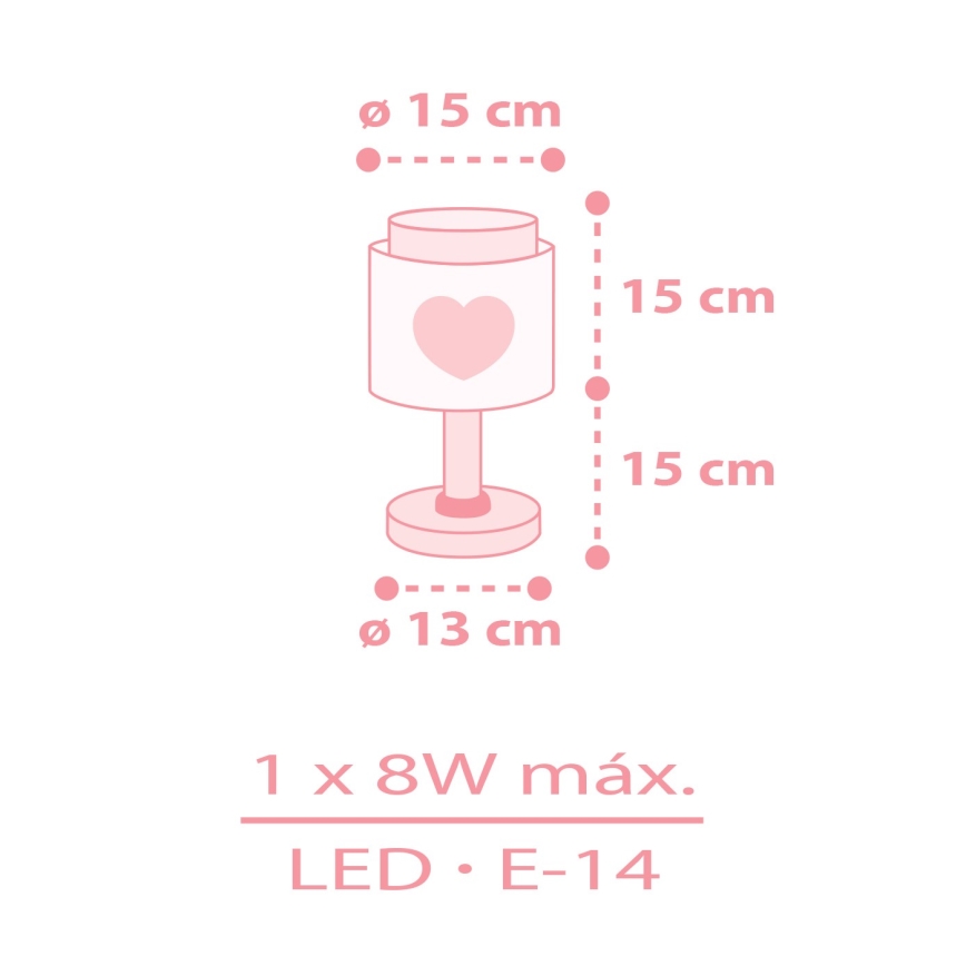 Dalber 76011S - Candeeiro de criança BABY DREAMS 1xE14/8W/230V rosa