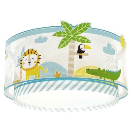 Dalber 76116 - Iluminação de teto de criança JUNGLE 2xE27/15W/230V