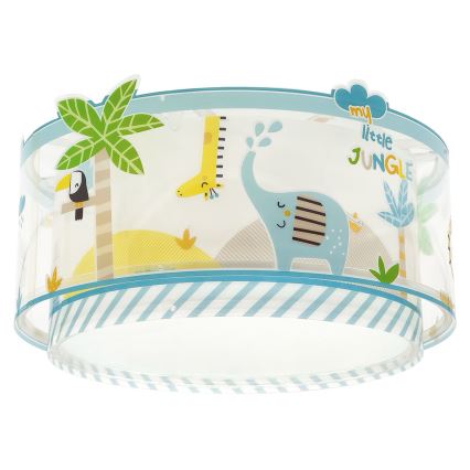 Dalber 76116 - Iluminação de teto de criança JUNGLE 2xE27/15W/230V