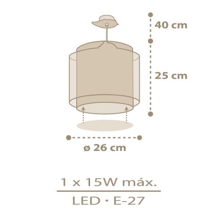 Dalber 76872 - Candelabro de criança BABY CHICK 1xE27/15W/230V