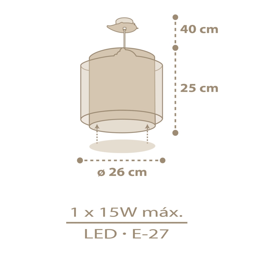 Dalber 76872 - Candelabro de criança BABY CHICK 1xE27/15W/230V