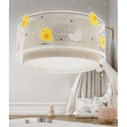 Dalber 76876 - Iluminação de teto de criança BABY CHICK 2xE27/15W/230V