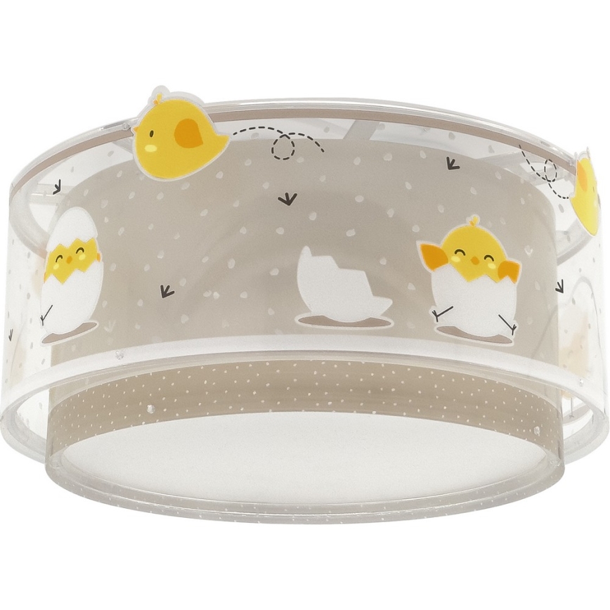 Dalber 76876 - Iluminação de teto de criança BABY CHICK 2xE27/15W/230V