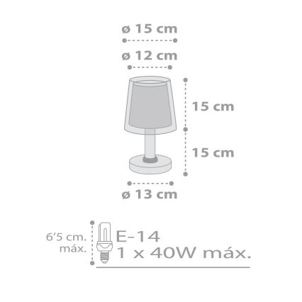 Dalber 81191E - Lâmpada de criança LIGHT FEELING 1xE14/40W/230V