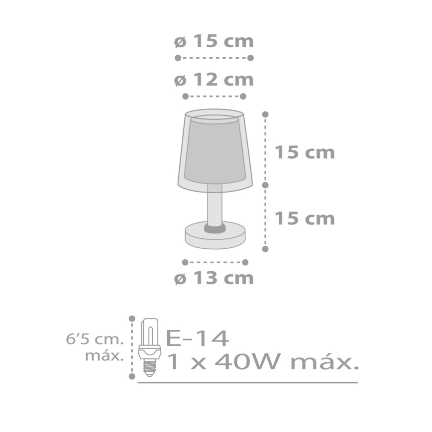 Dalber 81191E - Lâmpada de criança LIGHT FEELING 1xE14/40W/230V