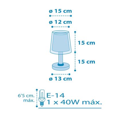 Dalber 81191T - Lâmpada de criança LIGHT FEELING 1xE14/40W/230V