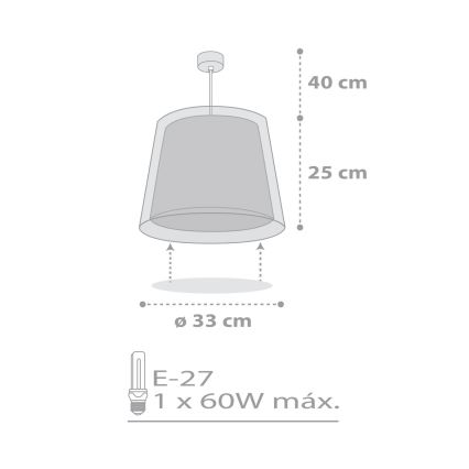 Dalber 81192E - Candelabro de criança LIGHT FEELING 1xE27/60W/230V