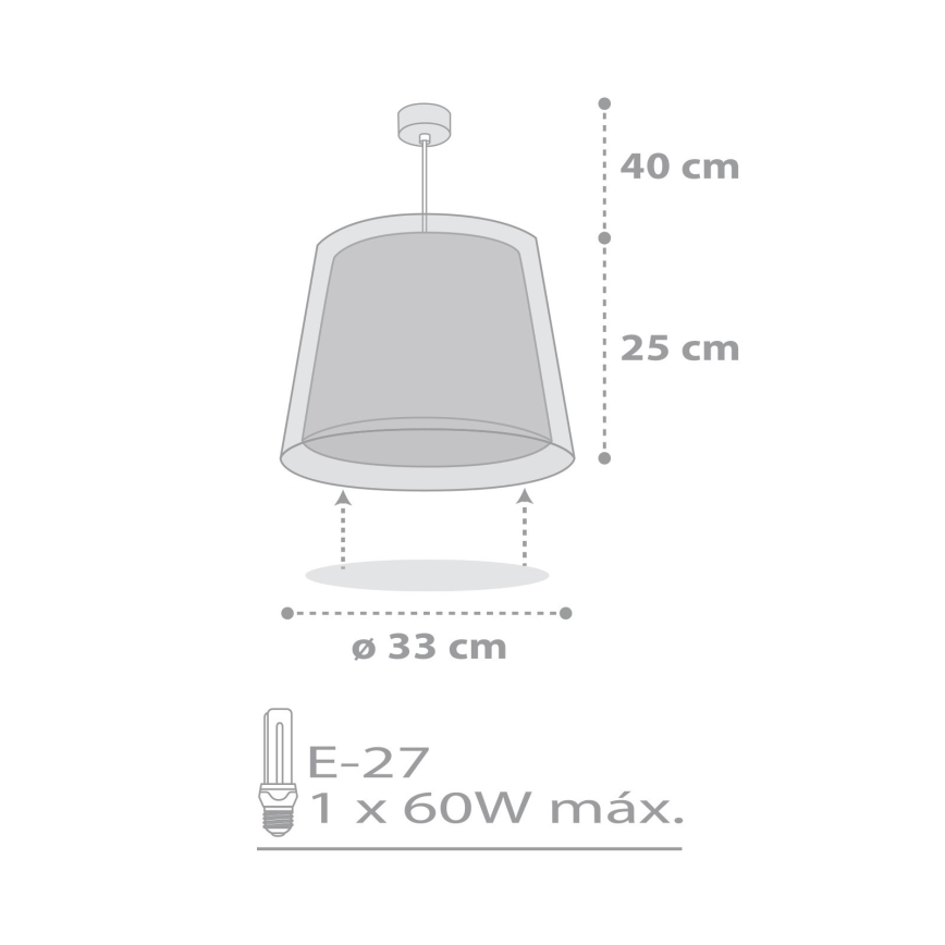 Dalber 81192E - Candelabro de criança LIGHT FEELING 1xE27/60W/230V