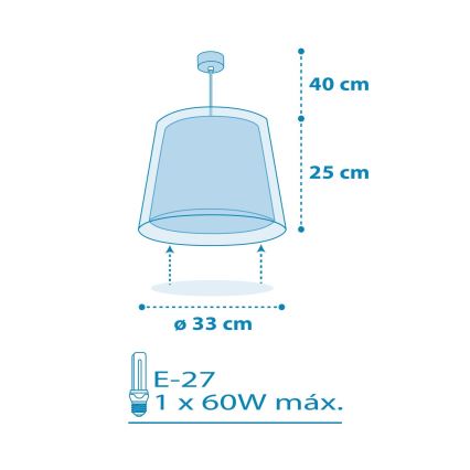 Dalber 81192T - Candelabro de criança LIGHT FEELING 1xE27/60W/230V