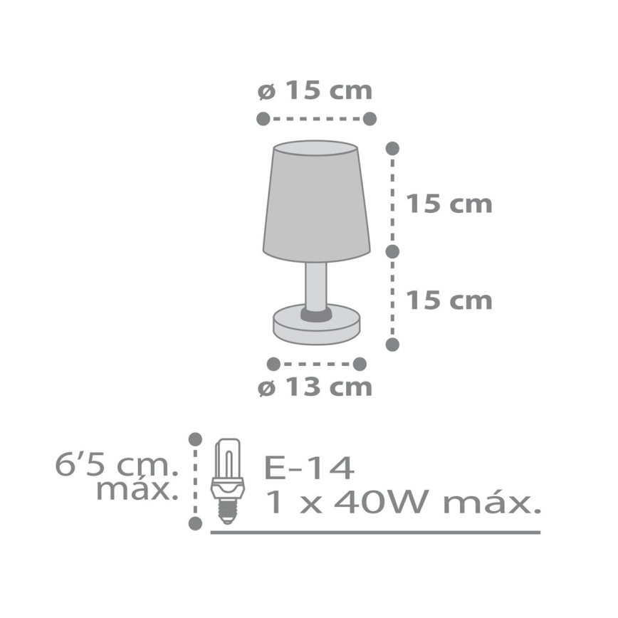 Dalber 82211B - Candeeiro de criança STAR LIGHT 1xE14/40W/230V branco
