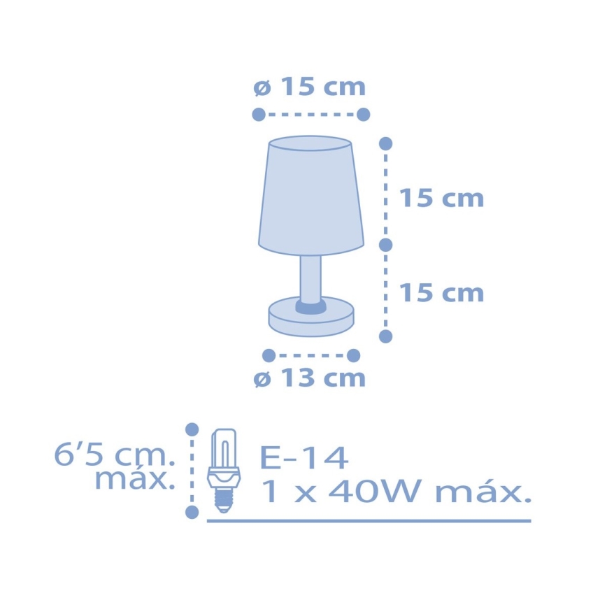 Dalber 82211T - Candeeiro de criança STAR LIGHT 1xE14/40W/230V azul