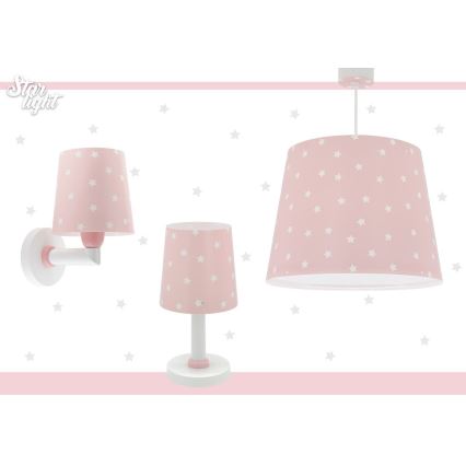 Dalber 82212S - Candelabro de criança STAR LIGHT 1xE27/60W/230V rosa