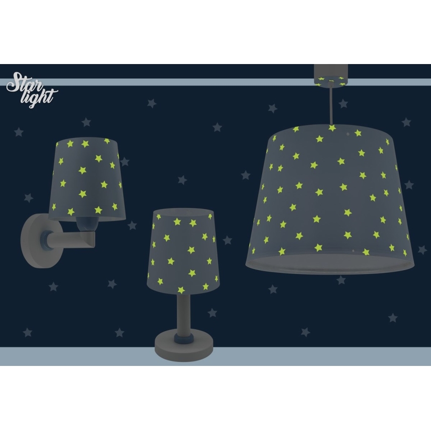 Dalber 82212T - Candelabro de criança STAR LIGHT 1xE27/60W/230V azul